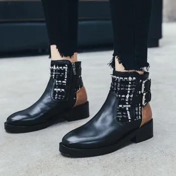 

Brand Woman Shoes Female Boots Low Heel Ankle Boots For Woman Ladies Dress Shoes Bottine Femme Zapatos Mujer 2020 Gothic Boots