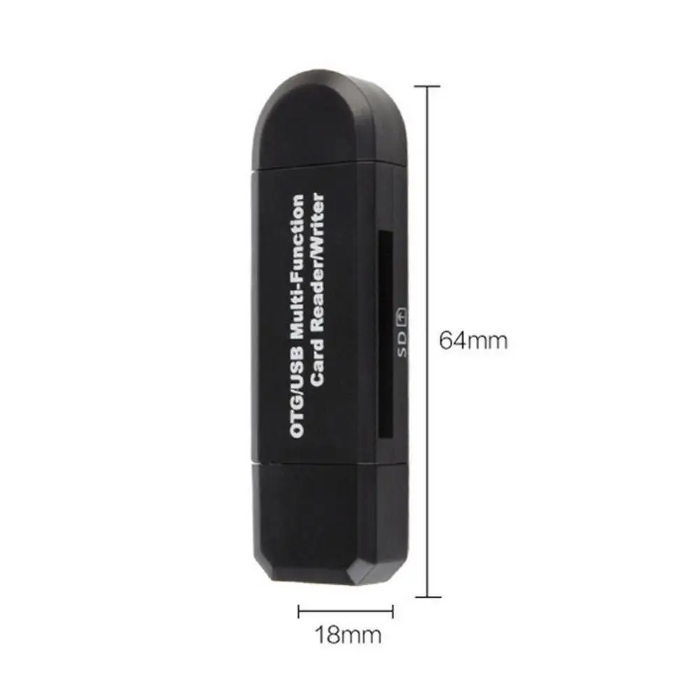 Черный 4 в 1 Тип C Micro SD USB OTG карта адаптер USB палка ридер USB-C карта TF чтение для samsung Galaxy Note 5 - Цвет: Черный
