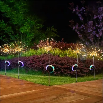 

DIY 120LED Solar Light Outdoor Fairy Copper Fireworks Lawn Light With Marquee 8 Modes IP65 Decorative Park Holiday Garden Light