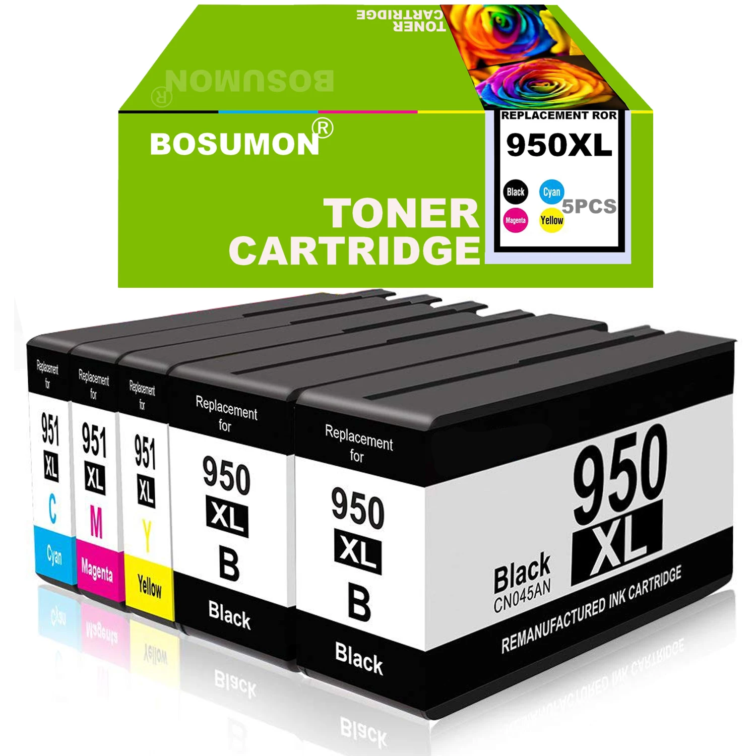 Bosumon совместимый для HP 950XL 951XL 950 951 чернильные картриджи Officejet Pro 8100 8600 8610 8615 8620 8625