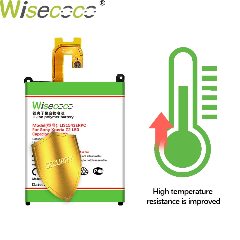 Wisecoco 4550 мАч LIS1543ERPC батарея для SONY Xperia Z2 L50w L50U L50T SiriusSO-03 D6503 D6502 мобильный телефон +
