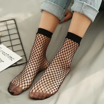 

Mesh Chaussette femme Sexy Meia Sokken In The Net Fishnet Sock Kapron Paragraph Hollow Ankle Women's Socks Meias Calcetines