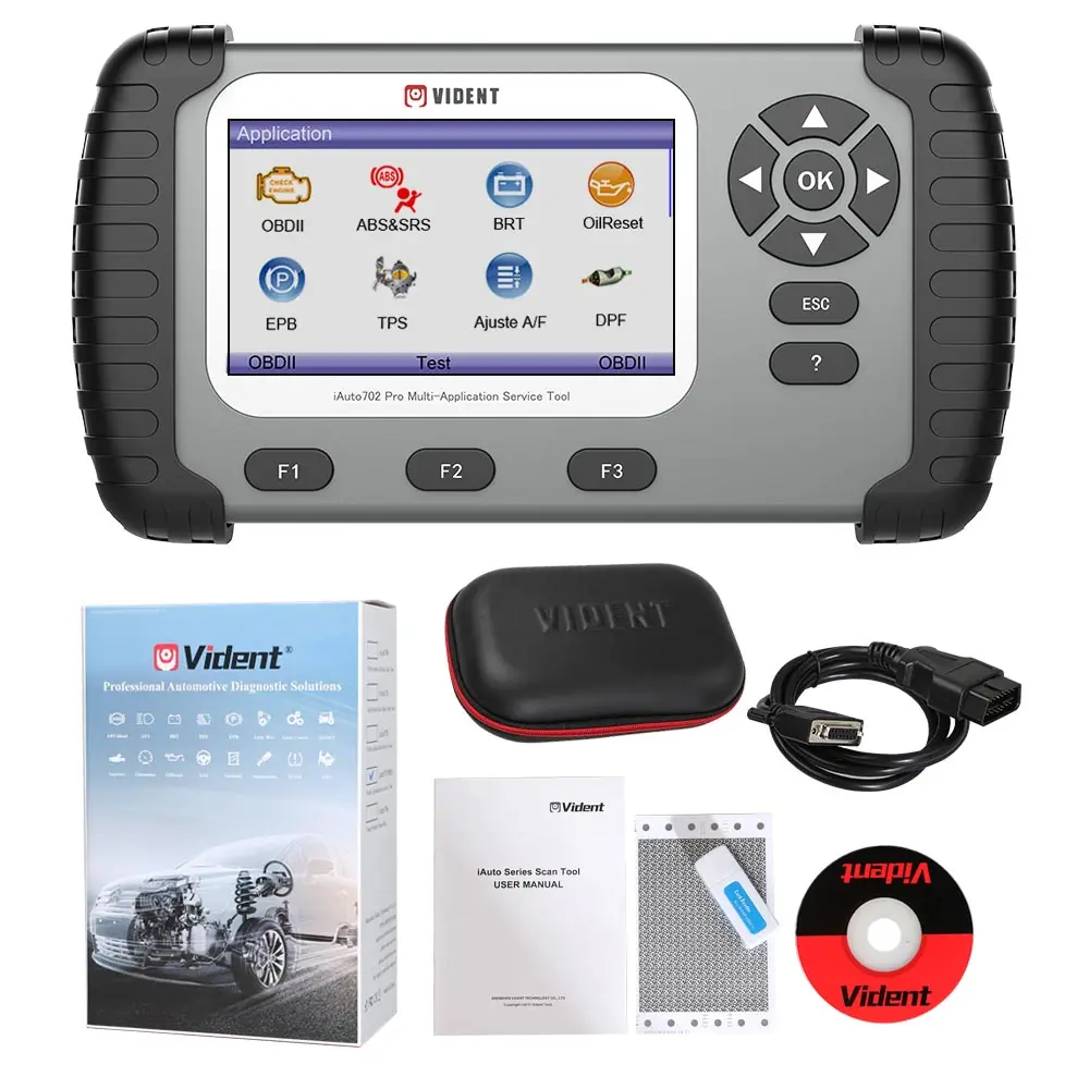VIDENT iAuto702 Pro OBD2 диагностический инструмент ABS SRS TPMS SAS DPF инжектор BRT Oil 25 сброс