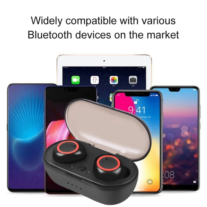 K18 TWS Bluetooth 5,0, беспроводные мини наушники, Бас-гарнитура с микрофоном, наушники для мобильного телефона Xiaomi IPhone IOS Android