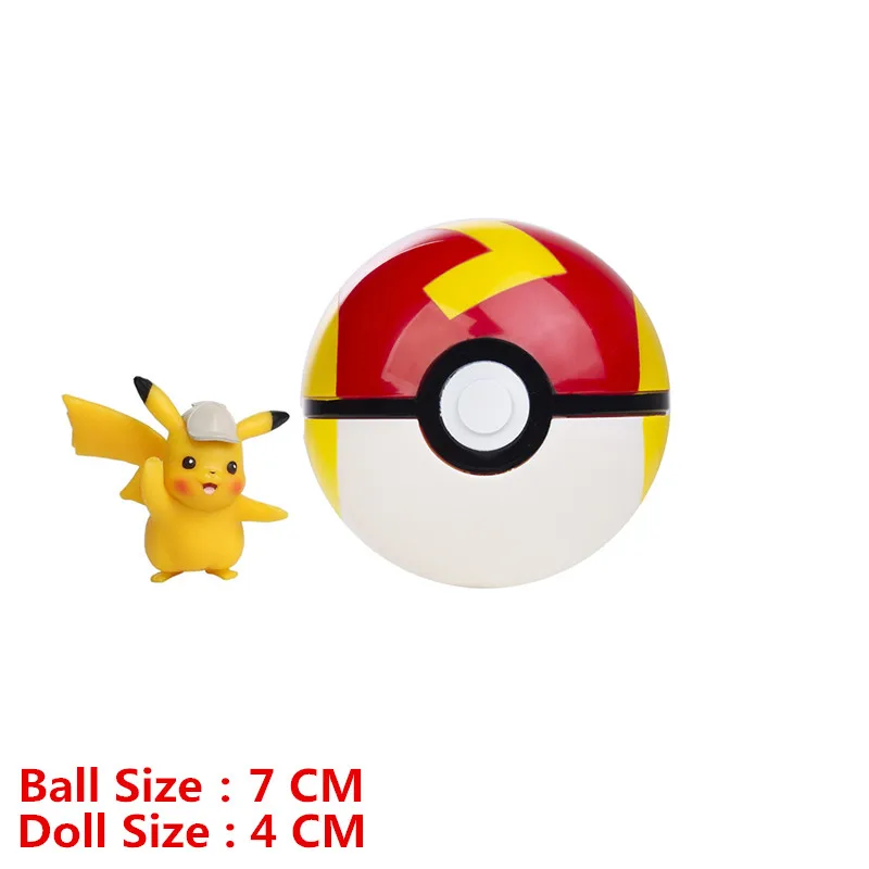 mecha godzilla toy Pokemon Pokeball With Cartoons Movie Anime Figure Pikachu Charmander Eevee Squirtle Vulpix Quality Pet Action Model Toys Gifts goku toys