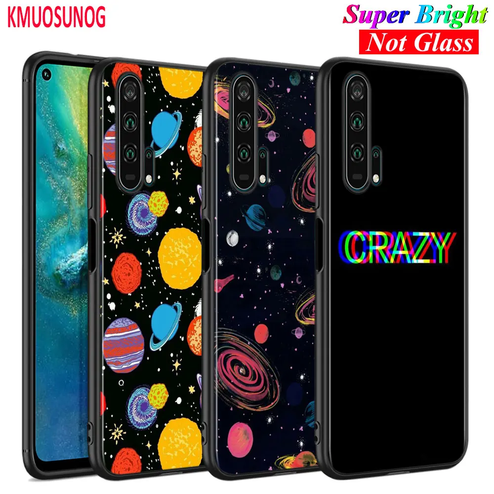 

Black Silicone Cover Fashion Art Space for Huawei Honor 10i 9X 8X 20 10 9 Lite 8 8A 7A 7C Pro Lite Phone Case