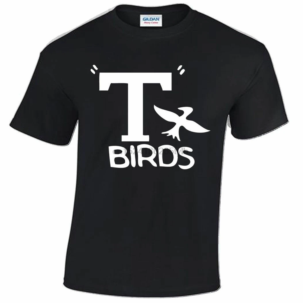 T Birds мужские Tbirds банда футболка смазка рокер фильм 70th музыка футболка| |