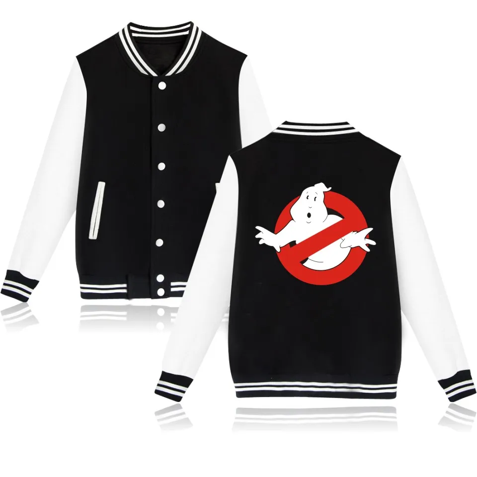 

Wintet Mens Bomber Jackets 2019 Movie Ghostbusters Baseball Jacket Outerwear Ghost Busters Men Hoodies Sweatshirts Cosplay Anime