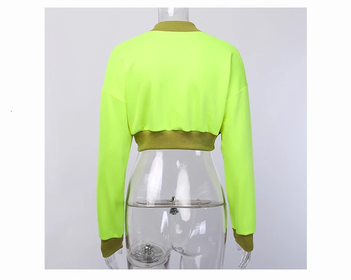 Jocoo Jolee женские неоновые куртки с длинным рукавом и круглым вырезом, короткие куртки, повседневные осенние пальто, модные европейские Стильные тонкие пиджаки