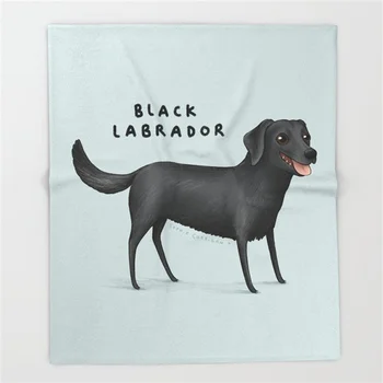 

Black Labrador Throw Blanket Warm Microfiber Sofa Bedding