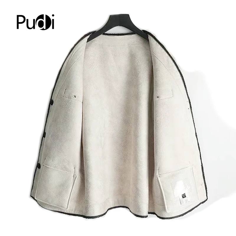 Pudi TX223909 женские зимние элегантные реальной шерстью мехом куртка, пальто Модные женские натуральная меховая шуба, верхняя одежда