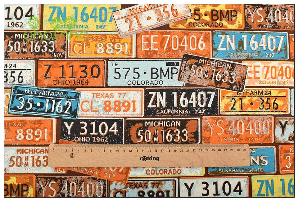 Chainho, כותנה בד בד, בעבודת יד בד עבור כרית, ספה, וילון, תיק, נעליים, עיצוב הבית חומר, סדרה מצוירת, 4 גודל