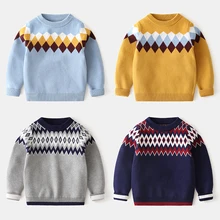 Sifafos/детская одежда; вязаные свитера для детей 2-10 лет; зимние пуловеры с круглым вырезом; свитера для мальчиков и девочек; одежда; мягкий детский свитер