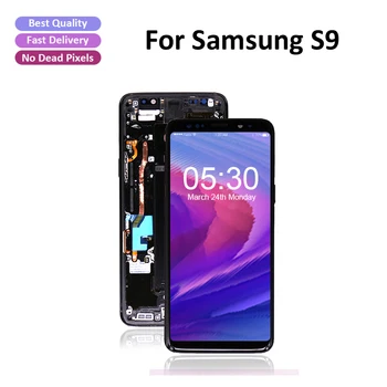 

10pcs Original For Samsung For Galaxy S9 Lcd Display Touch Screen with Frame Digitizer Assembly For Samsung S9 Display pantalla