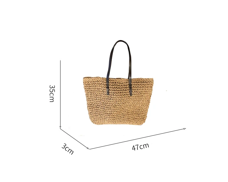 Oversized Straw Shopper Bag for Summer 2021