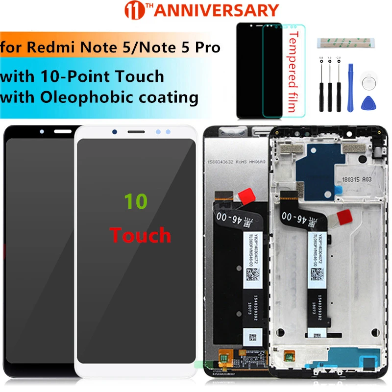 ЖК-дисплей с дигитайзером в сборе и рамкой для Xiaomi Redmi Note 5 запасные части pro |