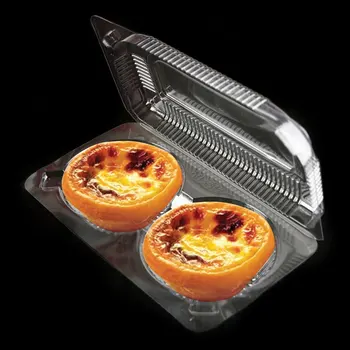 

500pcs pvc material plastic cookie containers Plastic boxes Two tart boxes transparent cake box Baking tools Factory wholesale