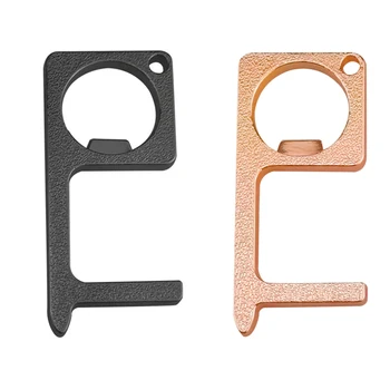 

Touchless Door Assistant E Shaped Non-Contact Metal Door Opener Elevator Tools Disinfection Prevent Secondary Contact