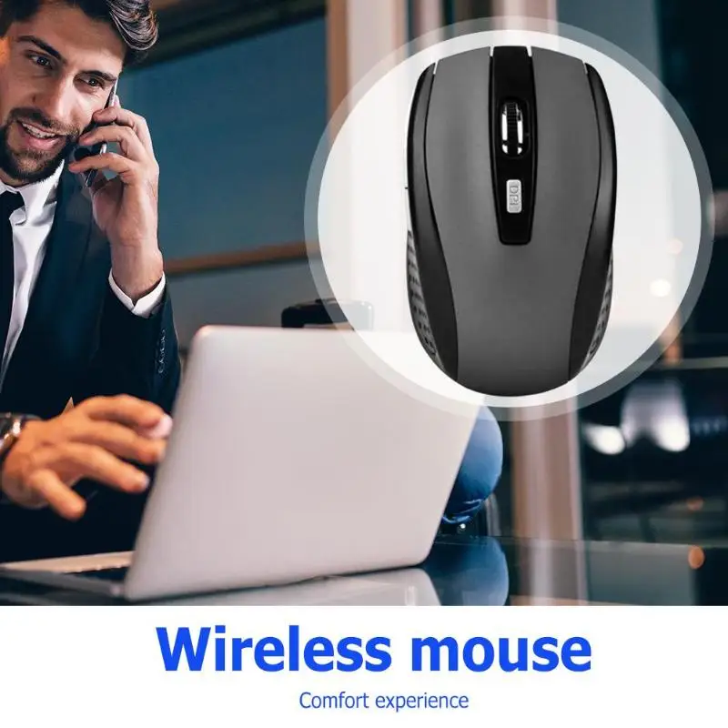 Беспроводная оптическая мышь VODOOL 2 4 ГГц 2000DPI 6 кнопок игровая с USB приемником для