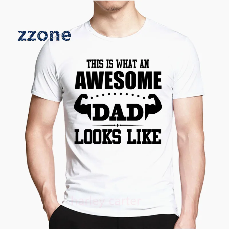 Мужская футболка с надписью Happy Father's Day Gift топы Rock Super Papa модные летние футболки