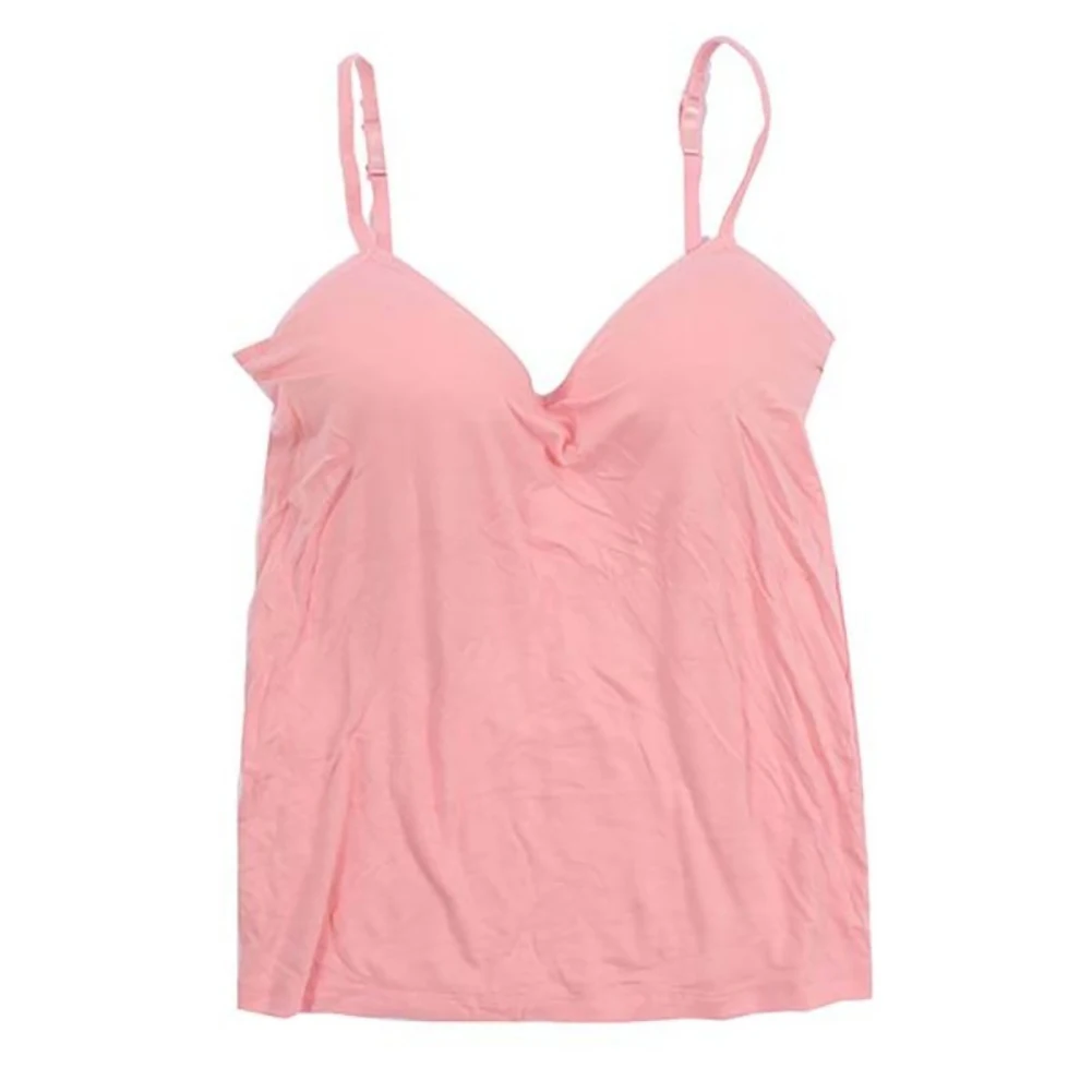 Sexy Women Padded Bra Tank Top V Neck Solid Color Camisole Straps Push Up Vest Sexy Women Padded Bra Tank Top V Neck Solid Color Camisole Straps Push Up Vest