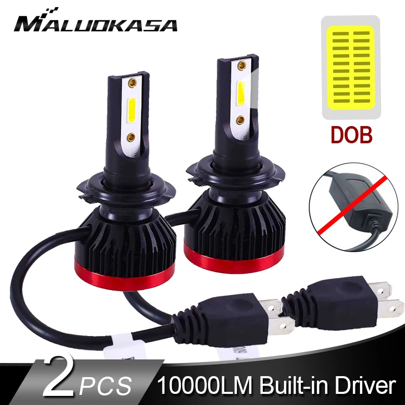 2 шт. Автомобильные светодиодные лампы H7 10000 лм 50 Вт H4|Передние LED-фары для авто| |