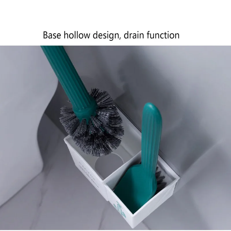 Baffect Creative Cactus Toliet Brush Set with Holder Built-in Incense Wall Nylon Toliet Brush Holder For Bathroom Cleaning Brush