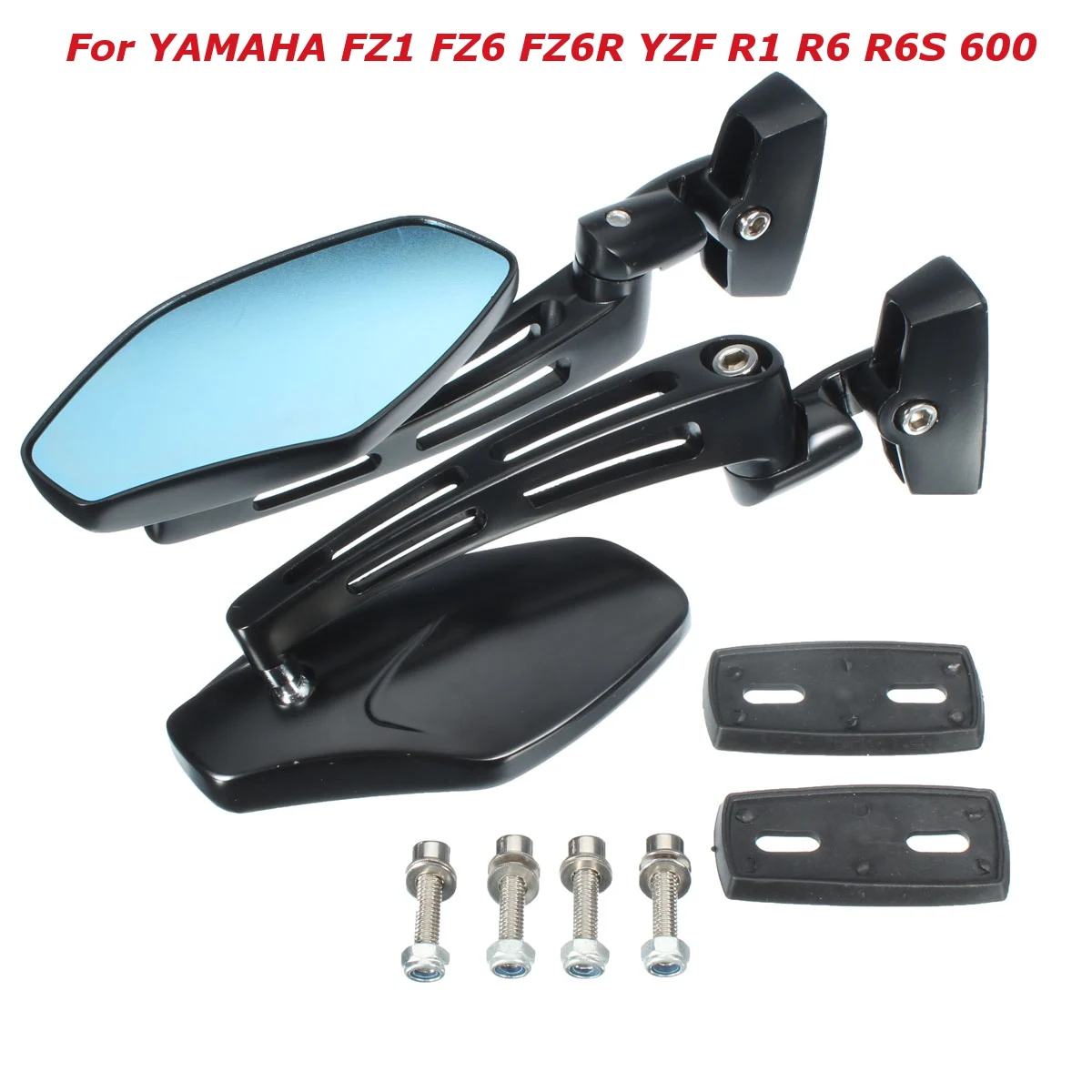 

2X Motorcycle Side Rear View Mirrors For YAMAHA FZ1 FZ6 FZ6R YZF R1 R6 R6S 600