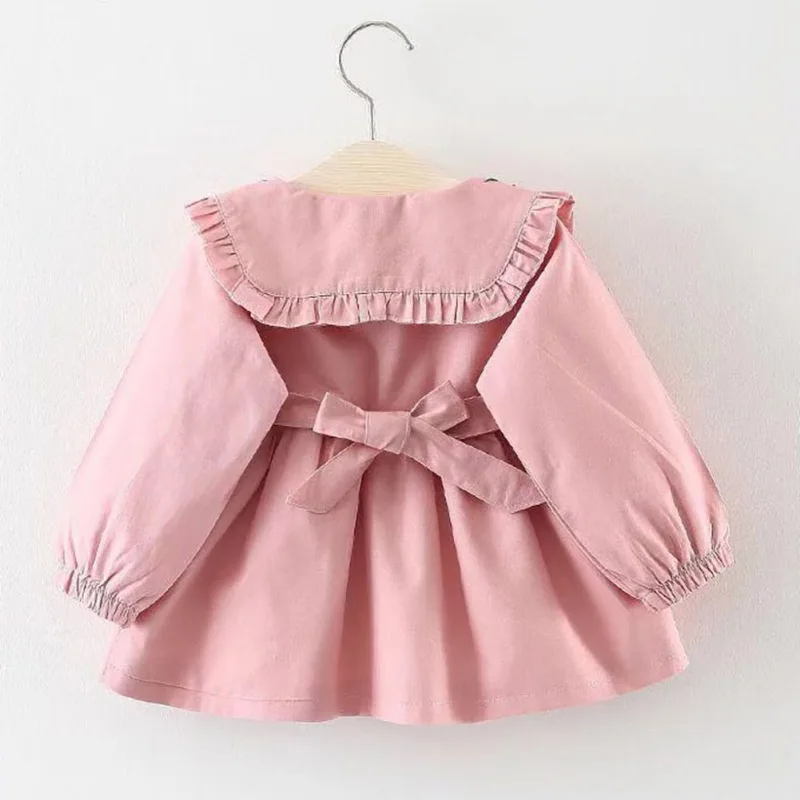 Kids Coats Winter Baby Girl Embroidery Flower Design Long Sleeve Loose Outerwear Jacket Clothes