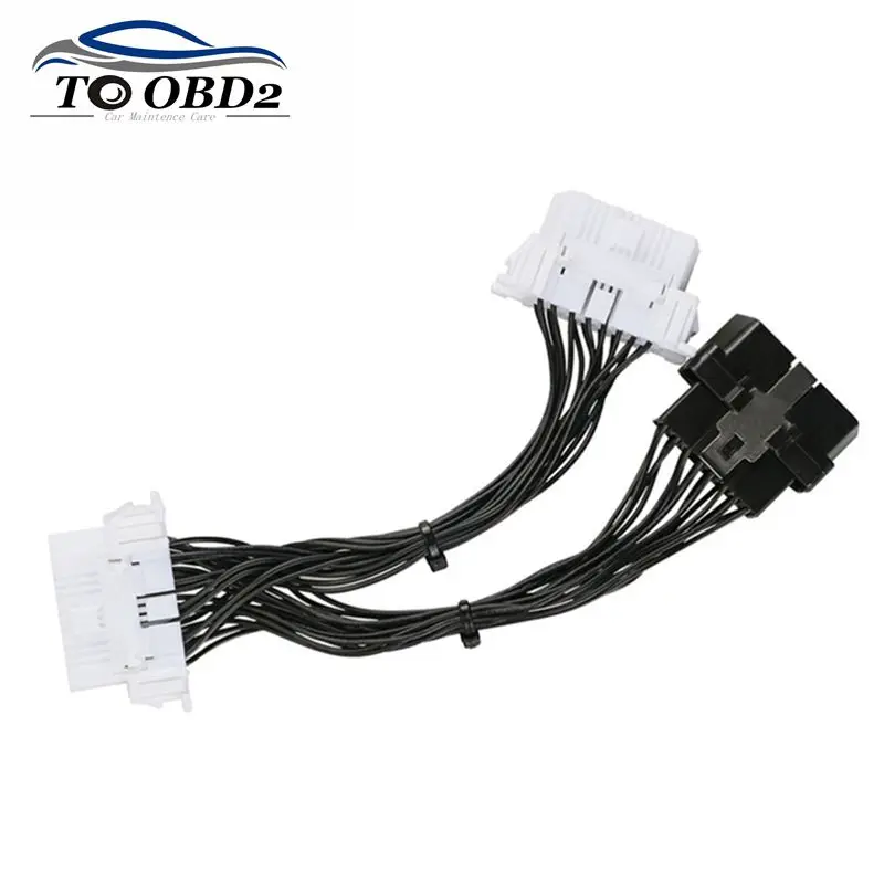 OBD2 16 Pin типа папа к двойному Female кабель удлинитель адаптер OBD Y разделительный