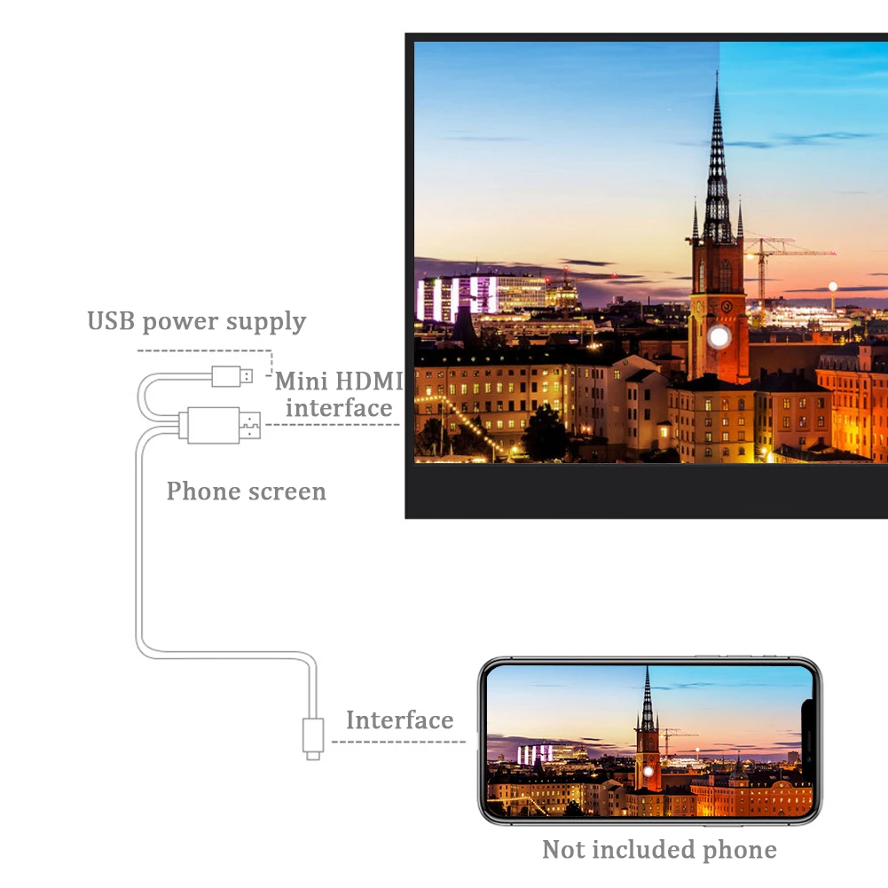 1920x1080 тонкий портативный lcd HD 15,6 дюймов сенсорный экран дисплей HDMI для ноутбука, телефона, Xbox, переключателя и Ps4 lcd игровой монитор