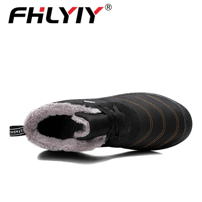 Fhlyiy/брендовая мужская обувь; повседневные кроссовки; зимние ботинки; мужские уличные теплые плюшевые зимние ботинки; мужские Нескользящие кроссовки; ботинки; большие размеры