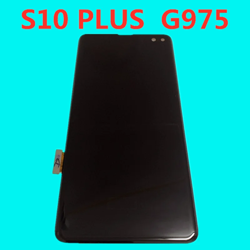Оригинальный AMOLED с черным точечным экраном для samsung Galaxy s10 plus ЖК дисплей G975A G975U G975F