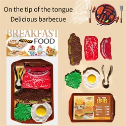 Minibarbacoa de cocina para niños, juego de simulación con pinchos, comida de pollo, juego de cocina para niños, juego de carne, casa de juego de verduras, regalos de juguete