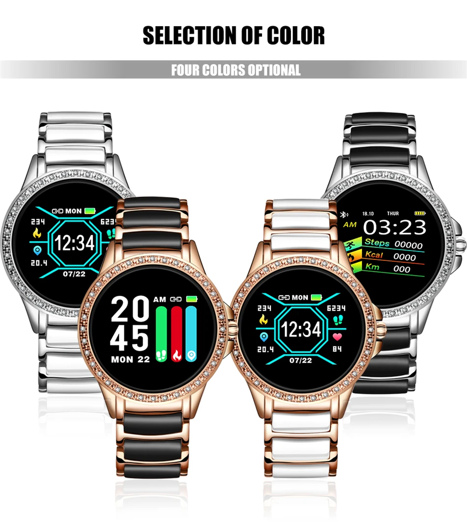 LIGE Luxury Smart Watch Women IP67 Waterproof Sport Fitness Tracker