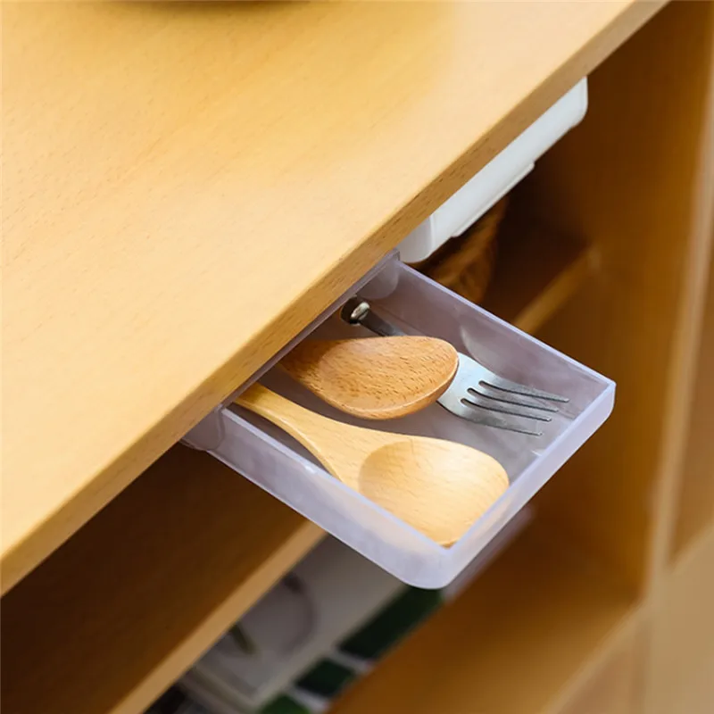 

Drawer Under table Drawer Storage Box Hidden Paste Style Office Stationery Kitchen Storage Drawer Storage Box