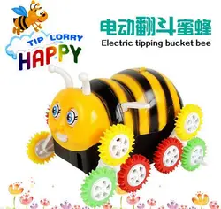 Новые продукты, электрический игрушечный автомобиль, маленький пчелиный самосвал, автоматический переворачивающийся Детский
