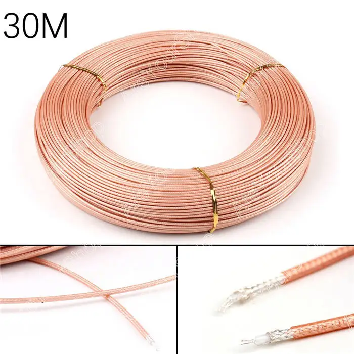 Areyourshop 50 Ом RG 316 коаксиальный кабель FEP соединительный провод - Цвет: 30M