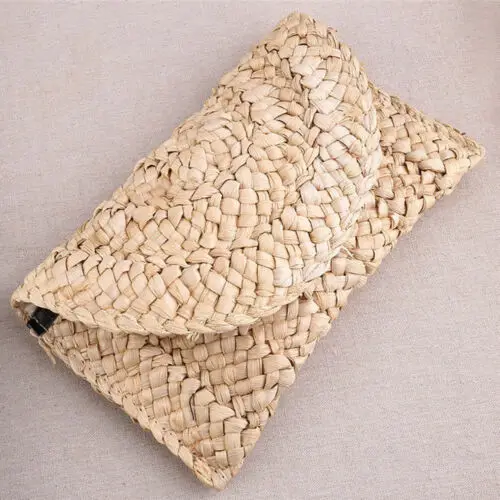 

2019 New Fashion Lady Women Summer Lovely Retro Straw Knitted Handbag For Key Money Beach Long Bag Clutch