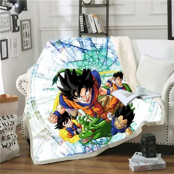 

Dragon Ball Sherpa Blanket Japan Anime Blanket Animation Cartoon Weighted Blanket For Bedroom Throw Blanket Nap Office Blanket