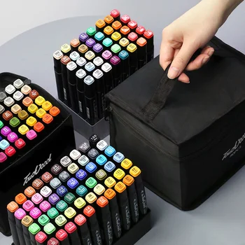 

30/40/60/80 Colors Art Pens and Markers for Drawing Manga Painting Dual Tip Brush Pen Markers Alcohol Based Sketching