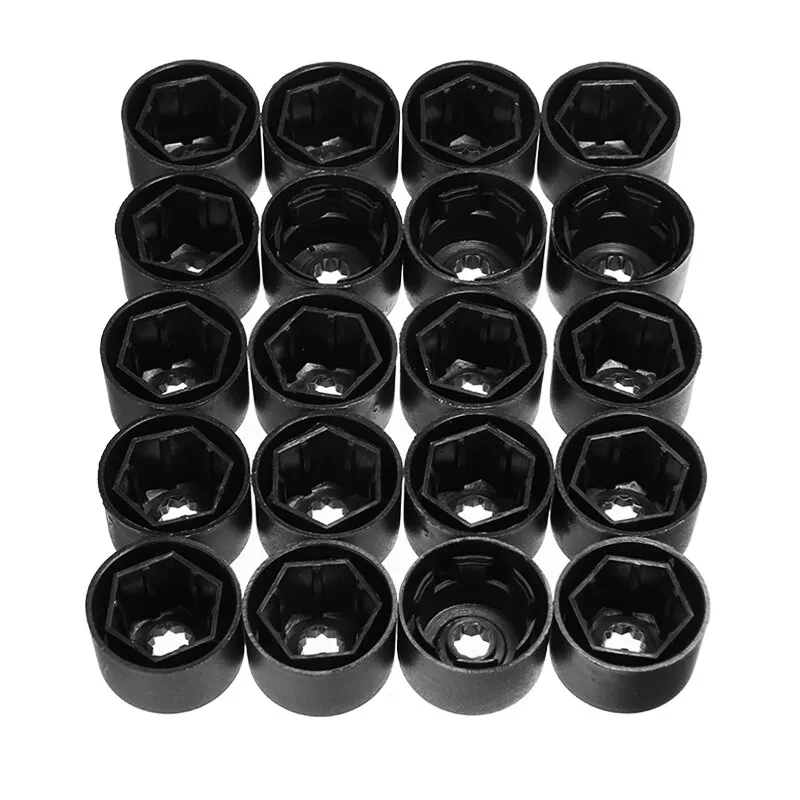 20Pcs 17mm Wheel Nut Bolt Cover Cap with Hook For V-W Car-styling Accessories
