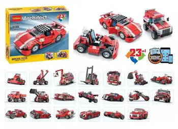 

DECOOL 3110 Supercar (23 change)278 pcs lepinings 3D DIY Figures toys for children educational building blocks Birthday Gifts