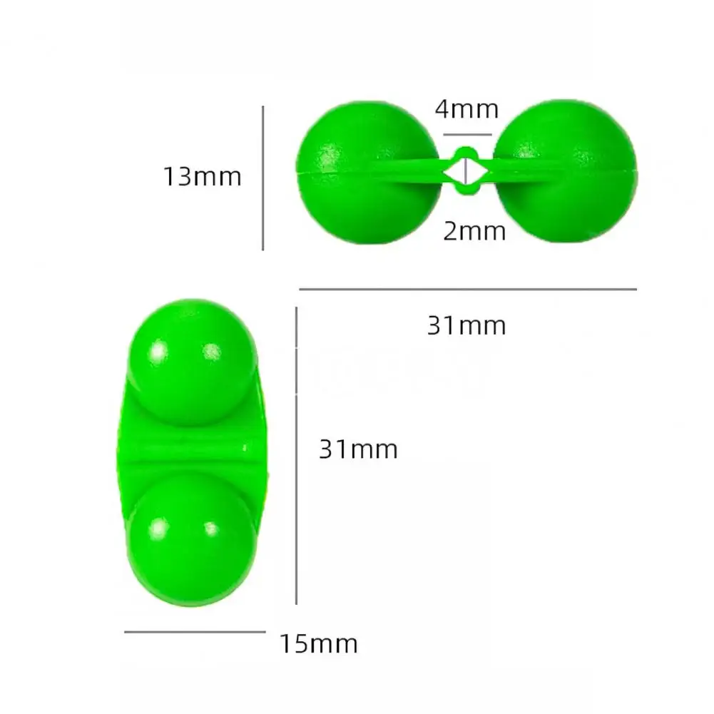 10Pcs Fishing Double Rattle Fish Bite Bait Alarm Sea Fishing Portable ABS Attractor Bell Bead Luring Fish Accessories