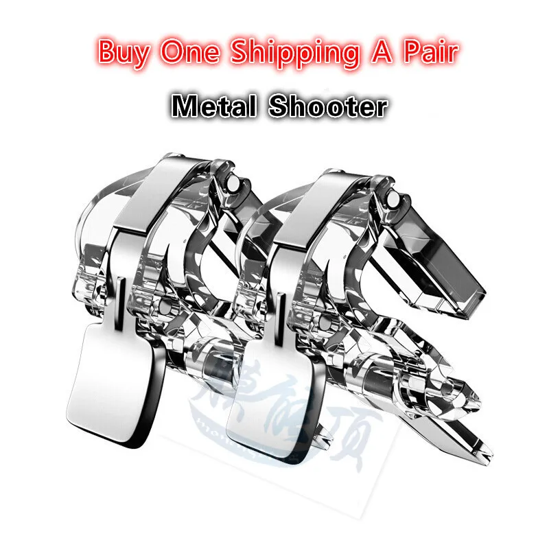 

PUBG Mobile Phone Trigger Fire Button Metal Shooter Controller Mobile Gamepad Joystick Button Aim Key for iPhone Android Phone