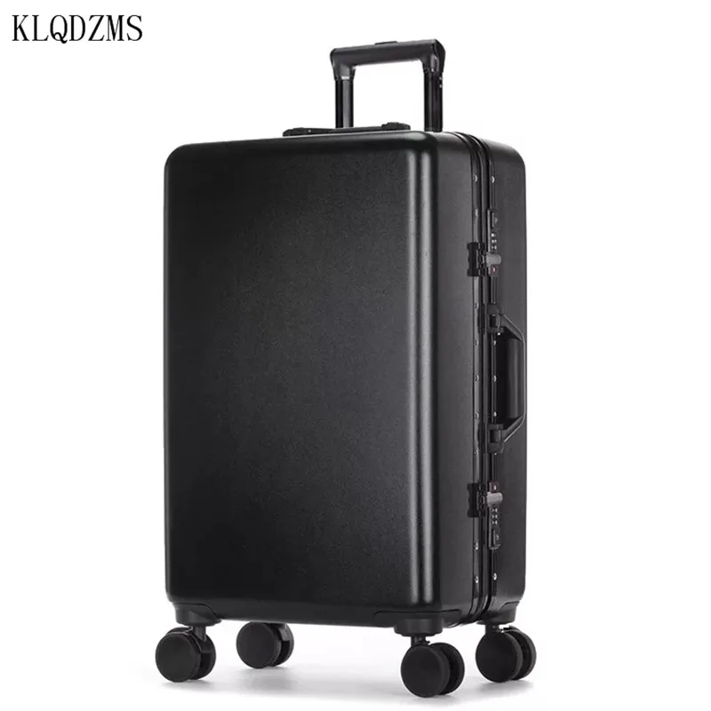 KLQDZMS новый алюминиевый каркас багажный 20 &quot24&quot 26 &quotдюймов чемодан на колесиках