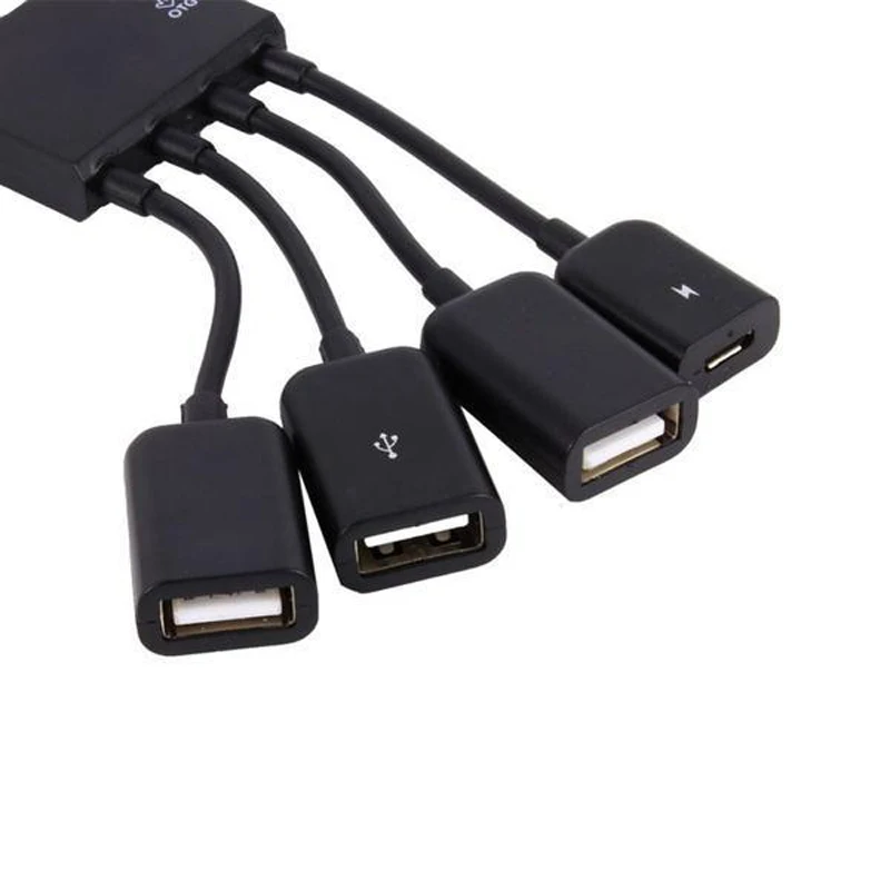 4 порта USB OTG HOST хаб адаптер кабель Micro USB OTG зарядка хаб для смартфонов и планшетов