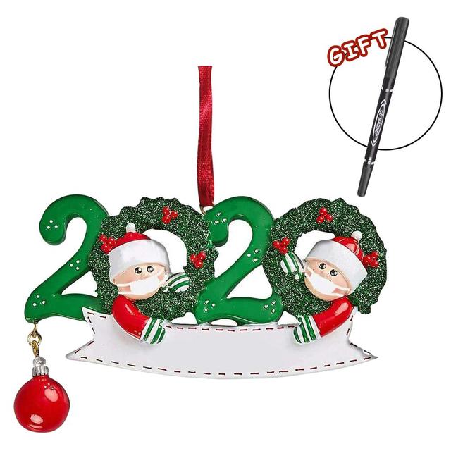 Personalized Survived Family Christmas Ornament DIY Name Blessing Christmas Tree Ornament New Year Christmas Gift Navidad