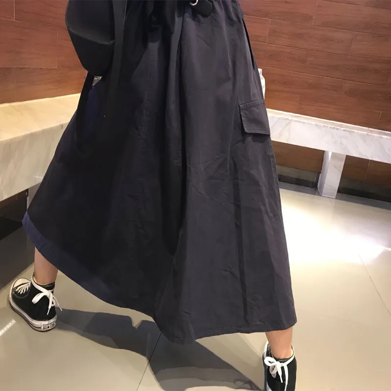 

Network Red Wind Milk Rabbit Planet Self-Made-Salt Sweet Elastic Waist Lace-up Japanese-style Workwear-Style Skirt Loose-Fit
