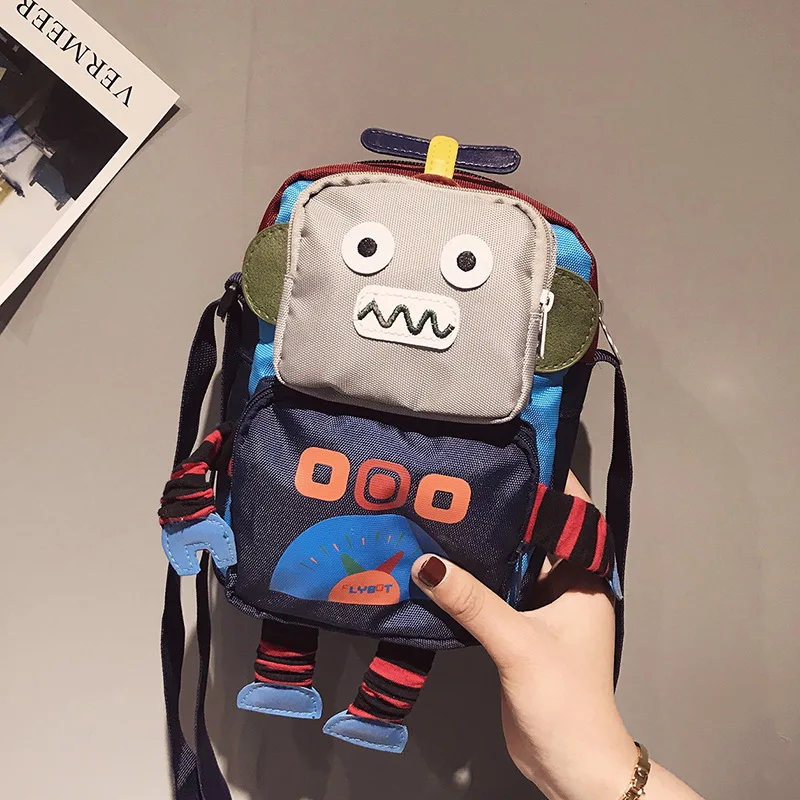 

2018 Summer New Style Korean-style Oxford Cloth Funny Robot Backpack Women's Cool Middle School Students Backpack Fashion